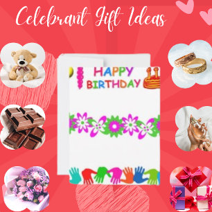 Happy Birthday, Simple Frame Border Birthday Card