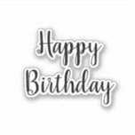 Happy Birthday Simple Minimalist Elegant Custom<br><div class="desc">Designed for birthday celebrations!</div>