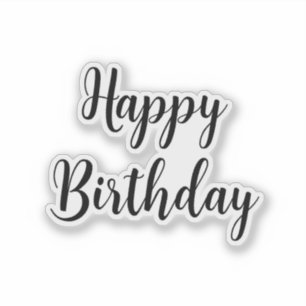 Happy Birthday Simple Minimalist Modern Custom
