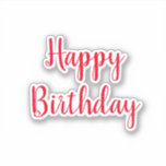 Happy Birthday Simple Minimalist Red Colourful<br><div class="desc">Designed for birthday celebrations!</div>