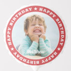 Happy Birthday Simple Modern Custom Photo