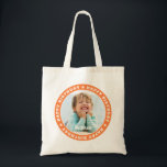 Happy Birthday Simple Modern Custom Photo Tote Bag<br><div class="desc">This simple and modern design is composed of serif typography and add a custom photo.</div>