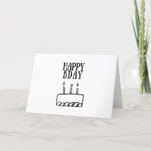 Happy Birthday   Simple Scribble Card