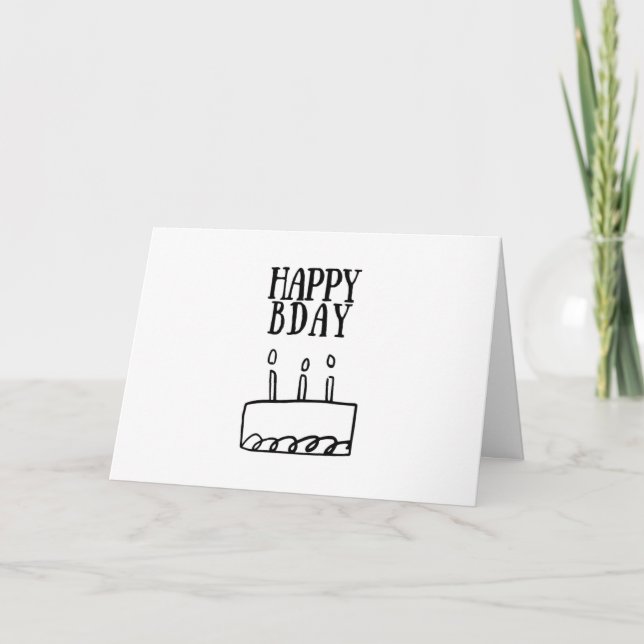 Happy Birthday | Simple Scribble Card (Front)
