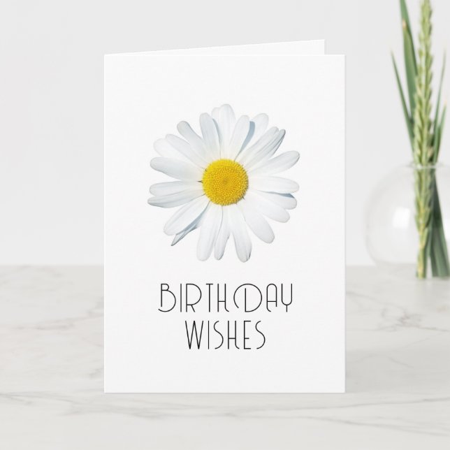 Happy Birthday | Single Daisy Card (Front)