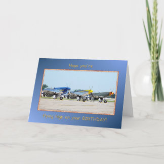 Happy Birthday Single Engine Aeroplanes Card