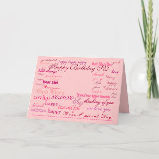 "Happy Birthday Sis!" card