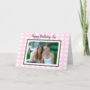 Happy Birthday Sis, Personalised Photo Birthday Card