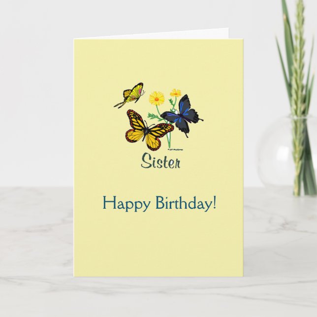 Happy Birthday Sister - BTFL Card (Front)
