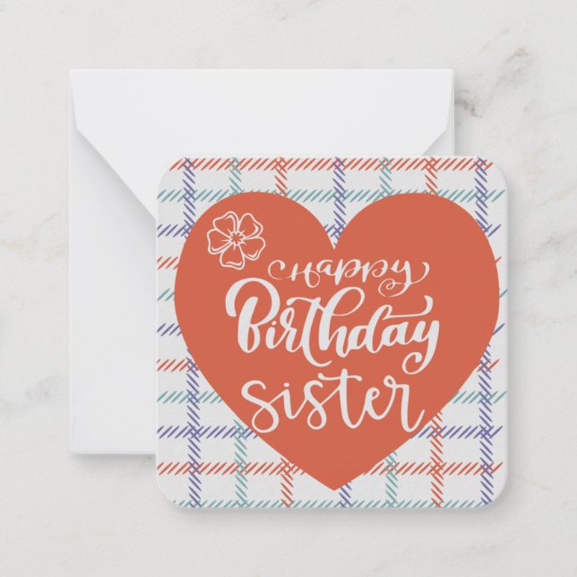 Happy Birthday Sister Card (Front)