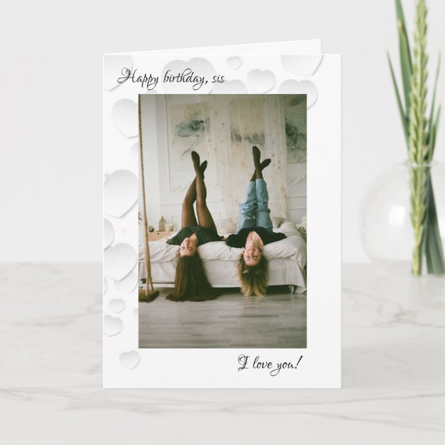 Happy birthday sister card (Front)