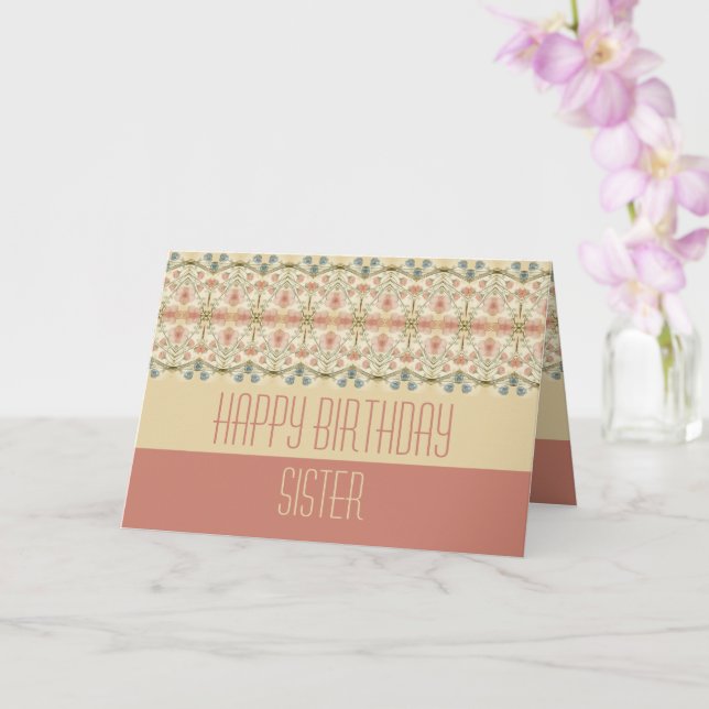 Happy Birthday Sister Card (Orchid)