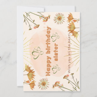 Happy birthday sister greetings invitation