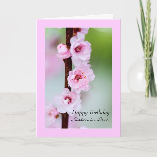 Happy Birthday sister in law Card (Front)