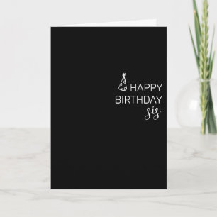 Happy Birthday Sister minimalistic Simple  Card