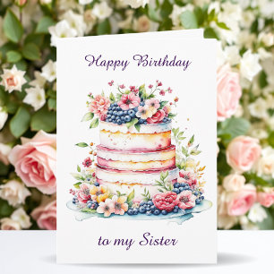 Happy Birthday Sister Sentimental Personalized Card