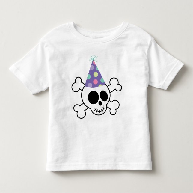 Happy Birthday Skull Toddler T-Shirt (Front)