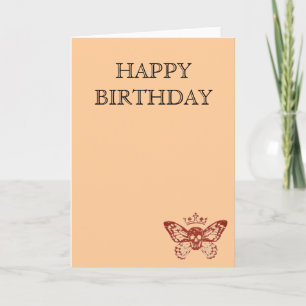 Happy Birthday Skull with Wings Card