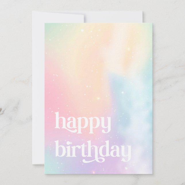 Happy Birthday Sky Aesthetic Star Vintage Card  (Front)