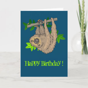 Happy Birthday Sloth Card