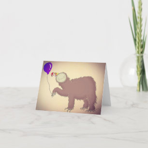Happy Birthday sloth Thank You Card