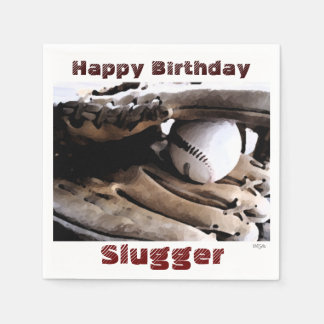 Happy Birthday Slugger (personalise) Napkin
