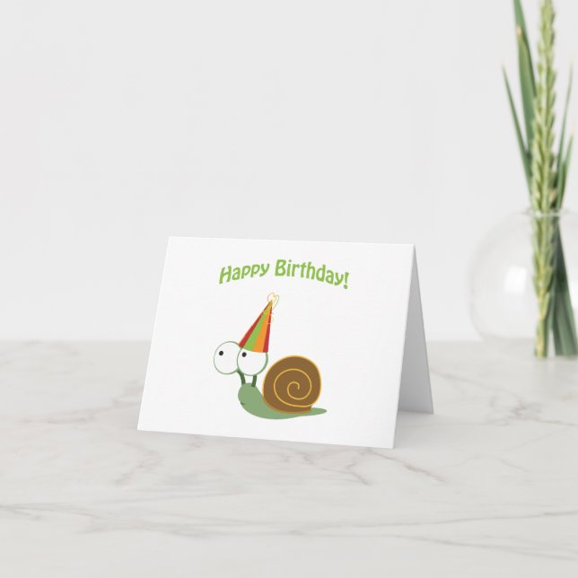 Happy Birthday! Snail Card (Front)