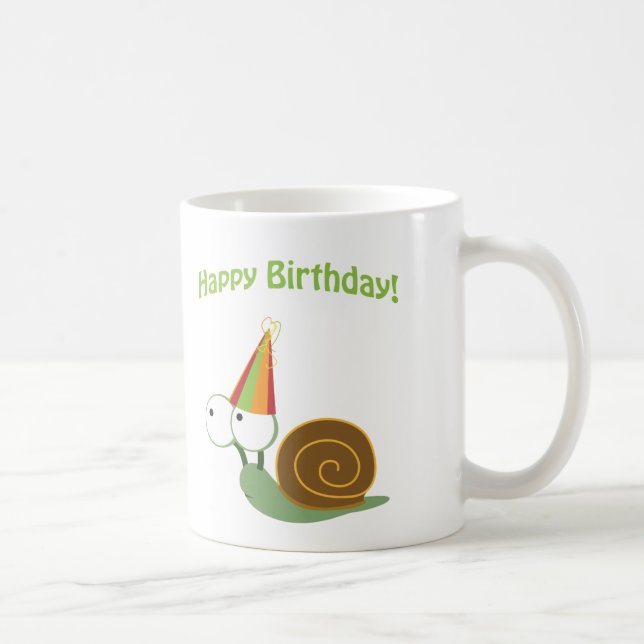 Happy Birthday! Snail Coffee Mug (Right)