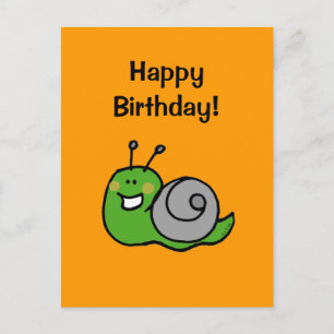 Happy Birthday! (snail) Postcard