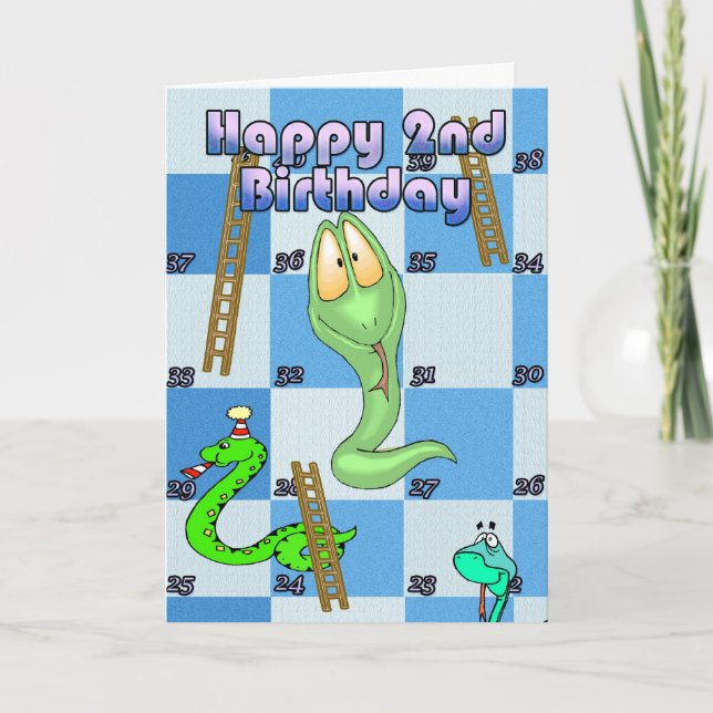 Happy Birthday snakes and ladders game Card (Front)