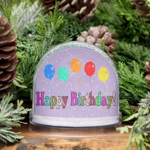 Happy Birthday Snow Globe