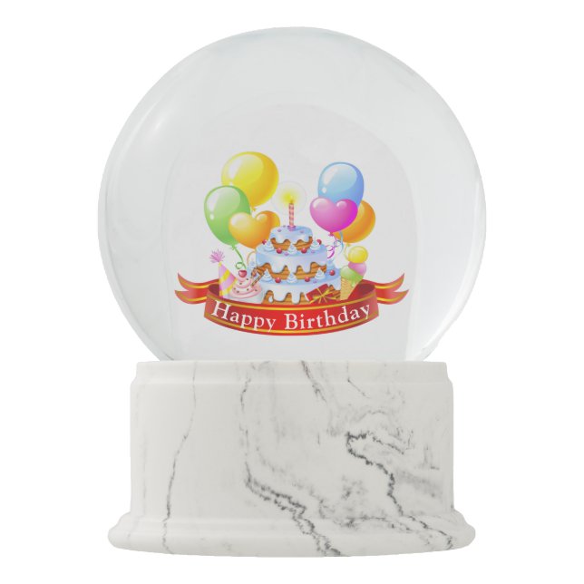 Happy Birthday Snow Globe (Front)