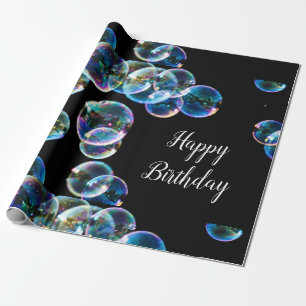 Happy Birthday Soap Bubble Gift Wrapping Paper