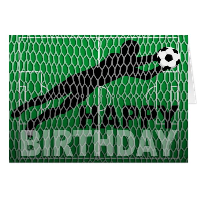 Happy Birthday Soccer Field Goal (Front Horizontal)