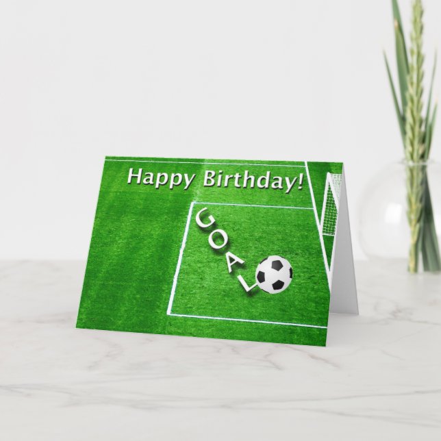 Happy Birthday Soccer Player Card (Front)