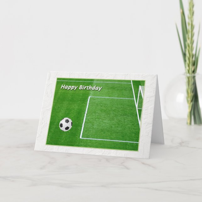 Happy Birthday Soccer Player Card (Front)