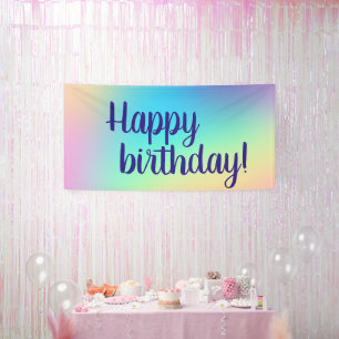 Happy Birthday! Soft Colourful Gradient Banner