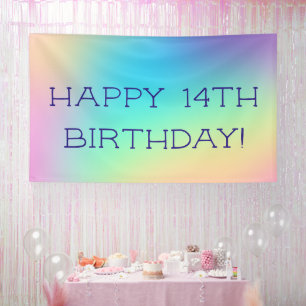 Happy Birthday! Soft Colourful Gradient Banner