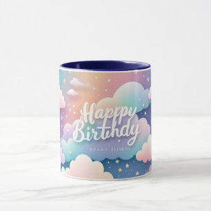 Happy Birthday Soft Watercolor Elegance Mug