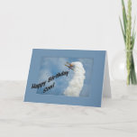 Happy Birthday Son Aeroplane Flying Upside Down Card<br><div class="desc">Happy Birthday Son Aeroplane Flying Upside Down Greeting Card</div>