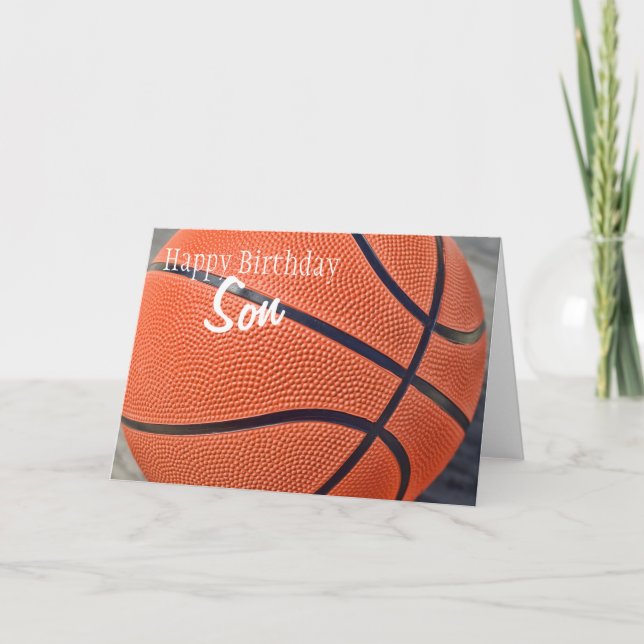 Happy Birthday Son Basketball Card (Front)