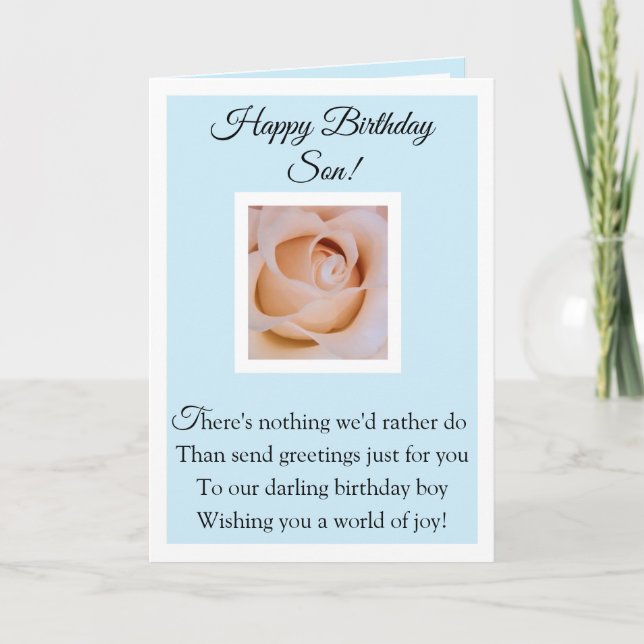 Happy Birthday Son Card (Front)