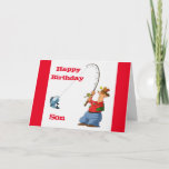 HAPPY BIRTHDAY *SON* FAVORITE FISHERMAN Card<br><div class="desc">THANK YOU FOR STOPPING BY ONE OF MY EIGHT STORES AND COME BACK AGAIN SOON!!!</div>