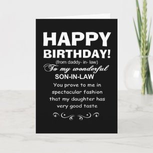 Happy birthday son in law card