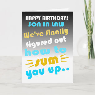 Happy birthday son in law card