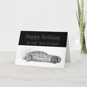 Happy Birthday Son-in-law Classic Cars Vehicles Card