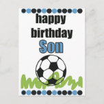 happy birthday son postcard<br><div class="desc">Postcard Vertical Template</div>