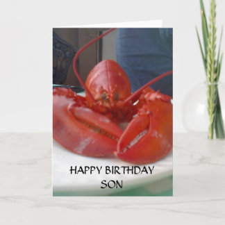HAPPY BIRTHDAY SON (talking Lobster) Card