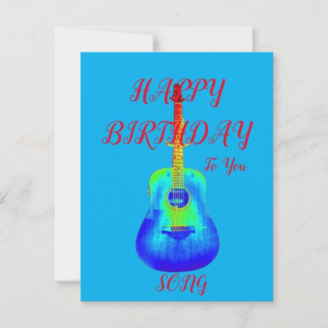 Happy Birthday Song  Holiday Card (Front)