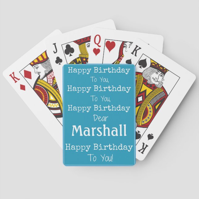 happy Birthday Song Playing Cards (Back)